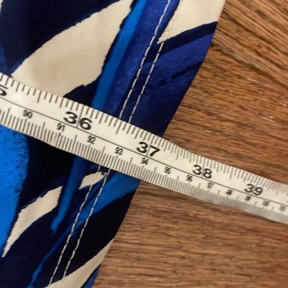 Joseph Ribkoff palm floral one shoulder ruffle dress 10 - Picture 3 of 8